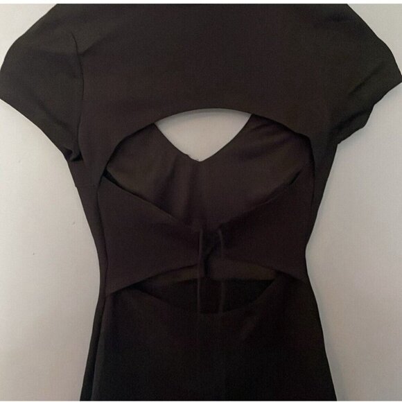 Women's Black Mini Lace-Up Bodycon Dress Size XS – Clubwear VG - Picture 4 of 5